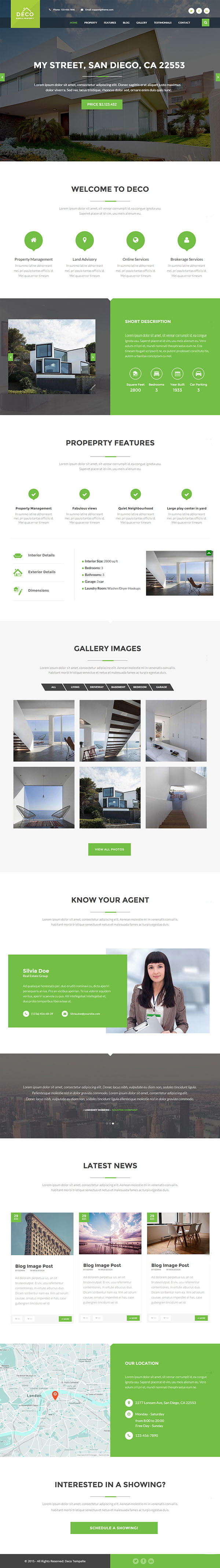 Deco House - Single Property Real Estate HTML Template
